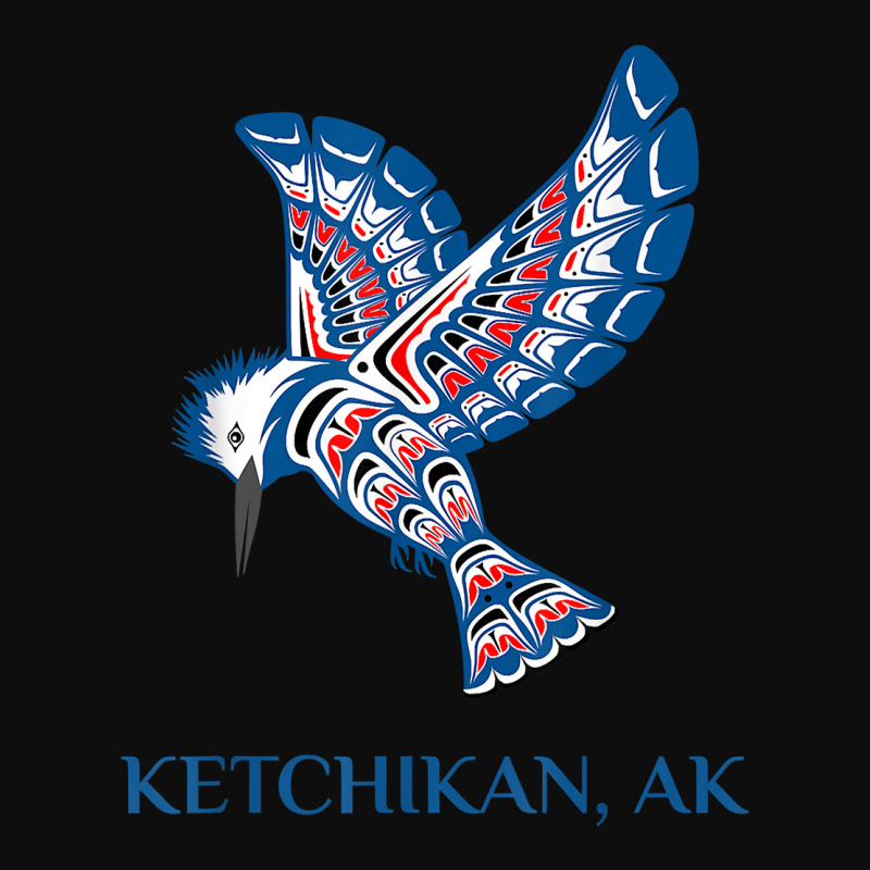 Ketchikan Alaska Kingfisher Native American Indian Bird Art T Shirt Crop Top by alanacaro | Artistshot