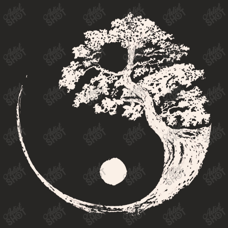 Yin Yang Bonsai Tree Japanese Buddhist Zen Pullover Hoodie Ladies Fitted T-shirt | Artistshot