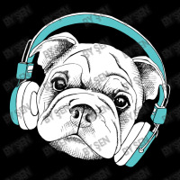 Cute Dog Listening To Music With Headphones Cropped Sweater | Artistshot