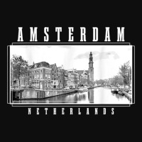 Amsterdam Vintage Netherlands Black & White Amsterdam T Shirt Crop Top | Artistshot