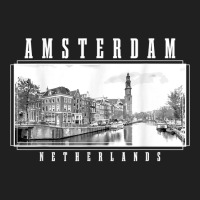 Amsterdam Vintage Netherlands Black & White Amsterdam T Shirt Ladies Polo Shirt | Artistshot