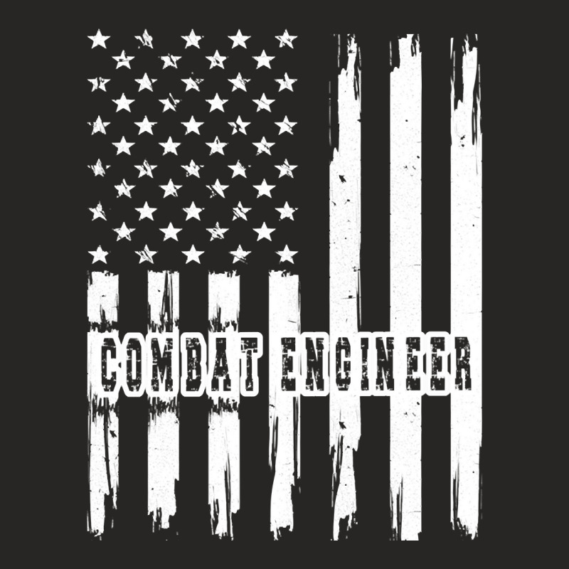 Proud Combat Engineer Us Flag Combat Engineering Pullover Hoodie Ladies Fitted T-Shirt by darelychilcoat1989 | Artistshot