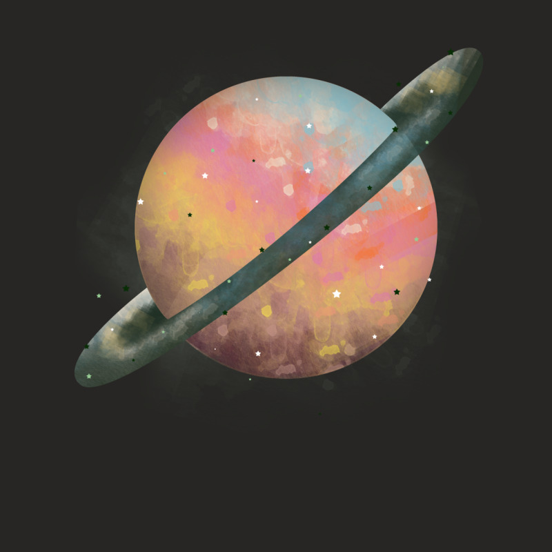 Saturn Watercolor Ladies Fitted T-Shirt by autlu2024 | Artistshot