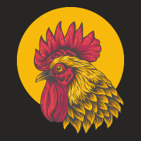 Rooster Yellow Circle T  Shirt Rooster Yellow Circle T  Shirt Ladies Fitted T-shirt | Artistshot