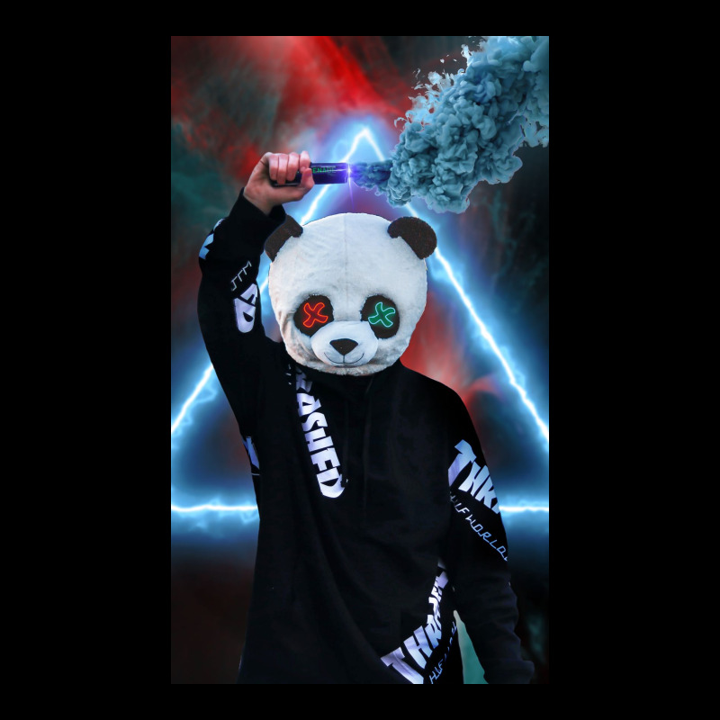 Panda Masked Man Cropped Sweater | Artistshot