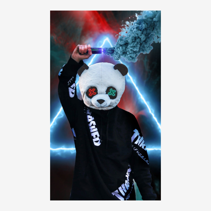 Panda Masked Man Scorecard Crop Tee | Artistshot