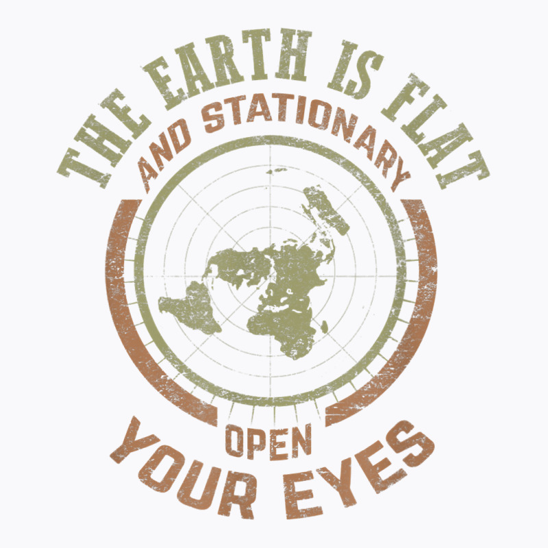 Flat Earth & Stationery Vintage Conspiracy T Shirt T-Shirt by darelychilcoat1989 | Artistshot