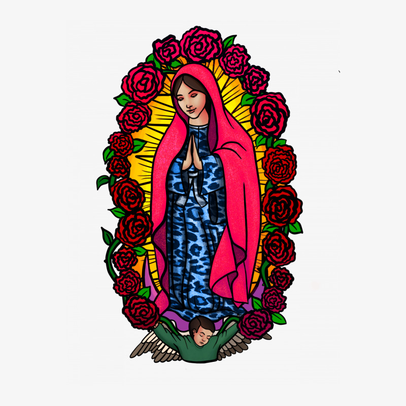 Guadalupe Blessed Virgin Mary T-shirt Ladies Fitted T-Shirt by Apollo | Artistshot