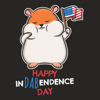 Independence Day T  Shirt Funny Dabbing Hamster 4th July Independence Ladies Fitted T-shirt | Artistshot