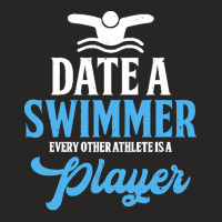 Swimming T  Shirt Funny Date Swimmer Athlete Player Swimming Pool Swim Ladies Fitted T-shirt | Artistshot