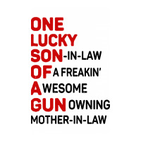 One Lucky Son In Law Of A Freakin' Awesome Gun Zipper Hoodie | Artistshot