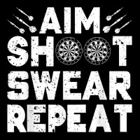 Darts Aim Shoot Swear Repeat Dartboard Funny Dart Player T Shirt Cropped Sweater | Artistshot