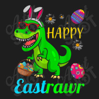 Happy Eastrawr Dinosaur With Bunny Ears And Eggs Basket Classic T-shirt | Artistshot