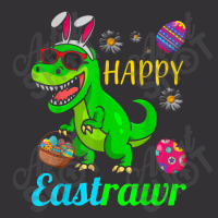 Happy Eastrawr Dinosaur With Bunny Ears And Eggs Basket Vintage Hoodie | Artistshot