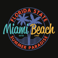 Miami Beach Summer Paradise Scorecard Crop Tee | Artistshot