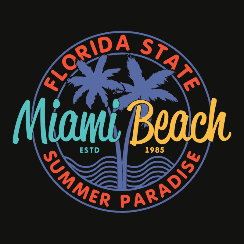 Miami Beach Summer Paradise Scorecard Crop Tee by devy | Artistshot