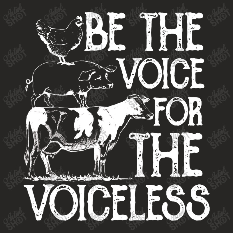 Be The Voice For The Voiceless Veganism Organic Vegan Gift Ladies Fitted T-Shirt by bajajbajuji | Artistshot