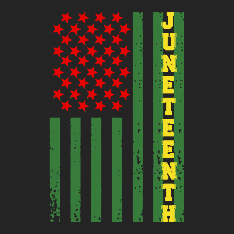 Juneteenth Flag Wavy T  Shirt Juneteenth Flag T  Shirt 3/4 Sleeve Shirt | Artistshot