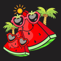 Watermelon T  Shirt Melon Sunglasses Exotic Summer Fruit Palm Trees Fu T-shirt | Artistshot