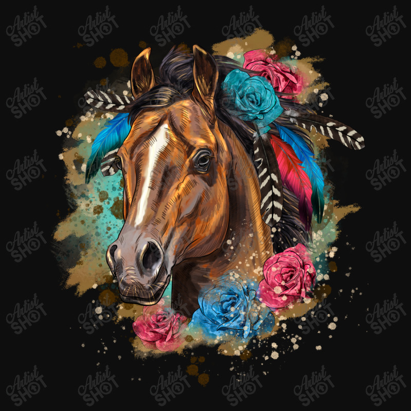 Quarter Horse Floral Crop Top by LillyAllenDesigns | Artistshot