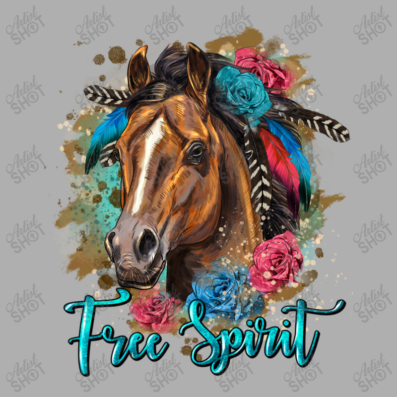 Free Spirit Quarter Horse Floral Ladies Fitted T-Shirt by LillyAllenDesigns | Artistshot