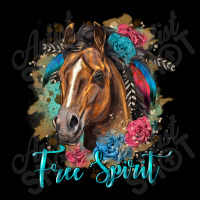 Free Spirit Quarter Horse Floral Maternity Scoop Neck T-shirt | Artistshot