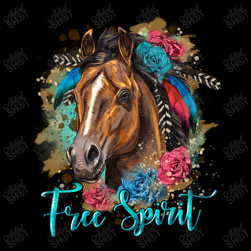 Free Spirit Quarter Horse Floral Maternity Scoop Neck T-shirt by LillyAllenDesigns | Artistshot