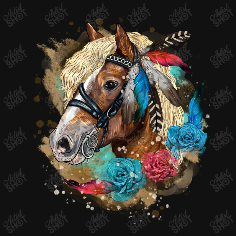 Haflinger Horse Floral Baby Bibs by LillyAllenDesigns | Artistshot