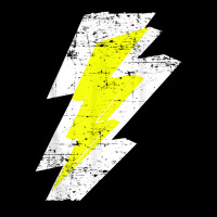 Lightning Bolt Distressed Tshirt White Yellow Graphic Print Adjustable Cap | Artistshot