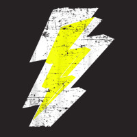 Lightning Bolt Distressed Tshirt White Yellow Graphic Print Vintage Cap | Artistshot