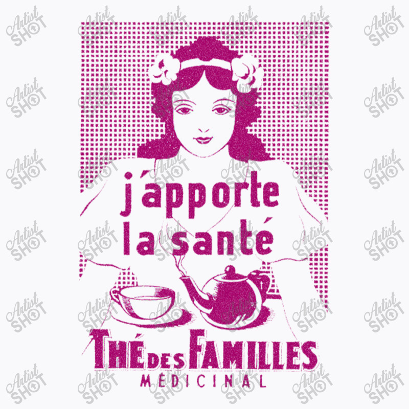 Thé Des Familles Vintage French Tea Ad Design T-shirt | Artistshot