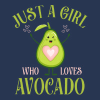 Avocado Fresh Organic Lover Just A Girl Who Loves Avocado Long Sleeve Men Denim Jacket | Artistshot