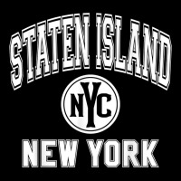 Staten Island New York Nyc Varsity Style Pink W White Print T Shirt Men's 3/4 Sleeve Pajama Set | Artistshot