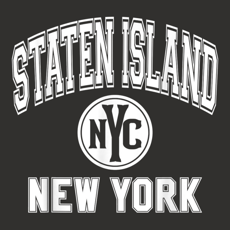 Staten Island New York Nyc Varsity Style Pink W White Print T Shirt Champion Hoodie by MoczoTenleigh | Artistshot