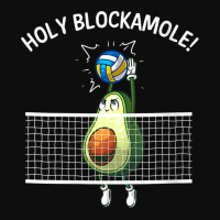 Womens Funny Volleyball For Men Women Holy Guacamole Player Blocker V Crop Top | Artistshot