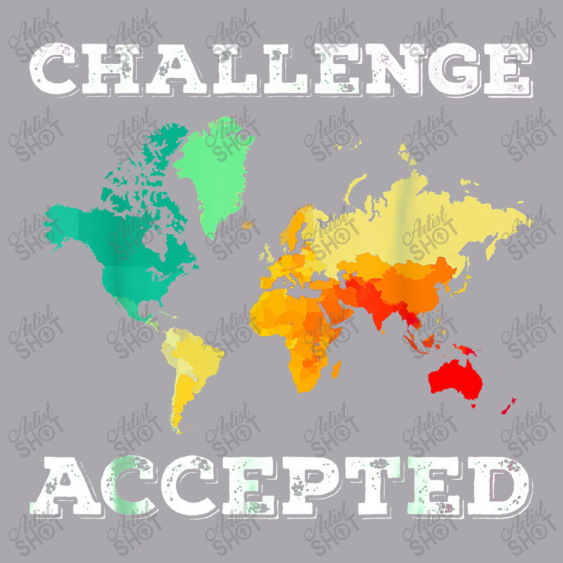 Challenge Accepted Map Travel World Traveler Youth 3/4 Sleeve | Artistshot