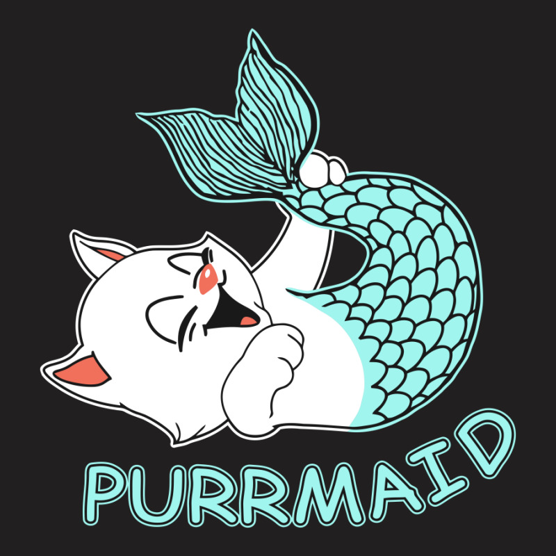 Funny Purr Maid Cat Mermaid T-shirt | Artistshot