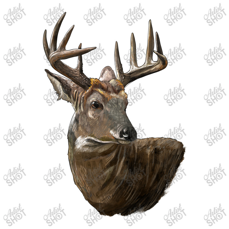 White Tailed Buck Deer Head V-Neck Tee by LillyAllenDesigns | Artistshot