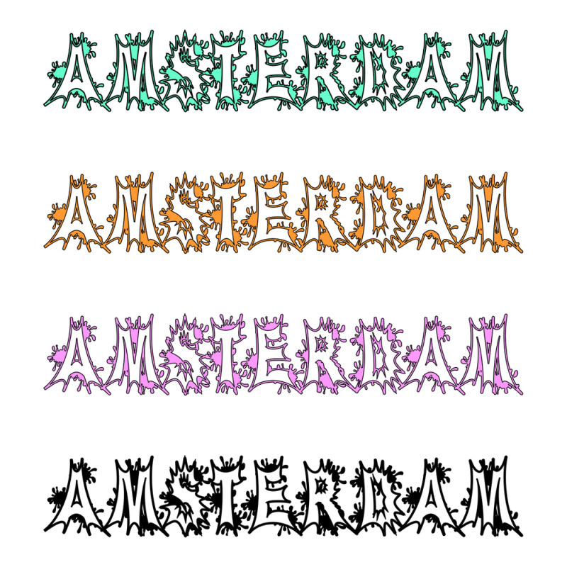 Amsterdam Graffiti Lettering Netherlands Men's T-shirt Pajama Set by MR.MeeD | Artistshot