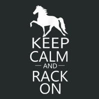 Keep Calm & Rack On  Racking Gaited Saddle Horse T Shirt Women's Triblend Scoop T-shirt | Artistshot