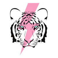 Tiger And Hot Pink Lightning Bolt Premium T Shirt Zipper Hoodie | Artistshot