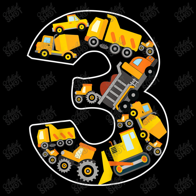 Kids 3rd Birthday Bulldozer Truck Excavator 3 Year Old Boy Kids T Shir Women's V-Neck T-Shirt by time5803 | Artistshot