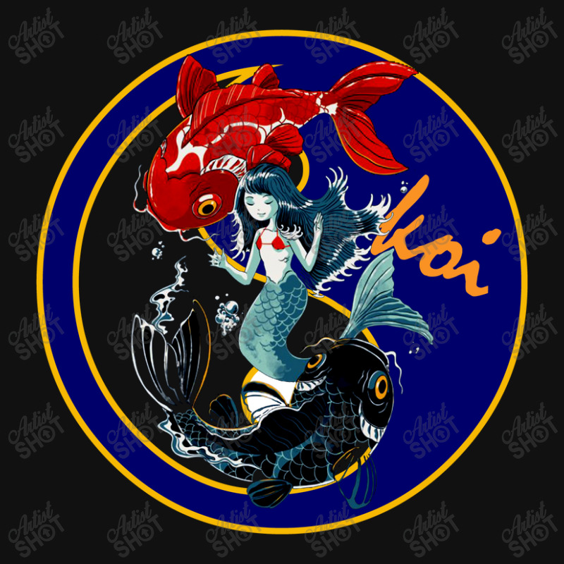 Oriental Beauty Koi & Feng Shui Bicycle License Plate | Artistshot