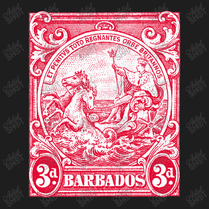 Vintage Barbados Postage Stamp Design Classic T-shirt by sabitung | Artistshot