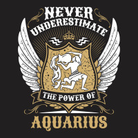 Never Underestimate The Power Of Aquarius T-shirt | Artistshot