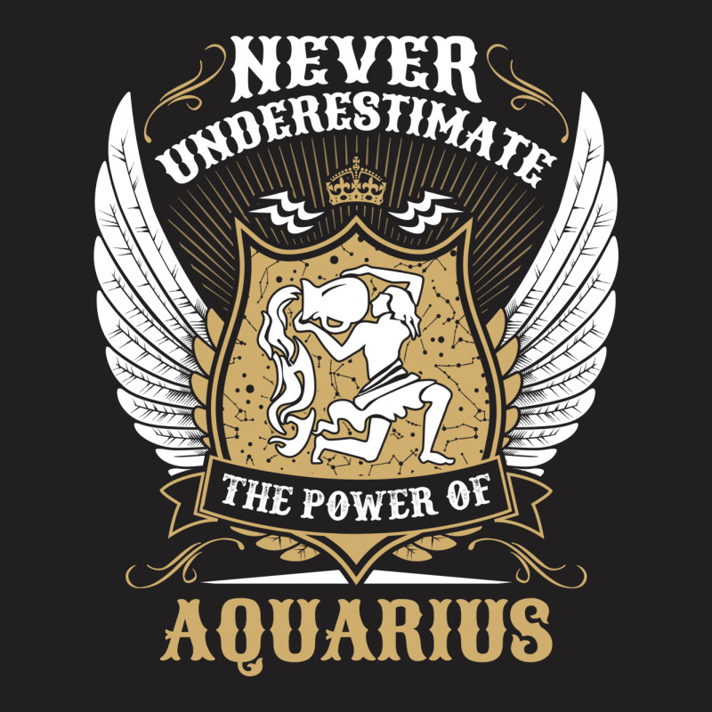 Never Underestimate The Power Of Aquarius T-shirt | Artistshot