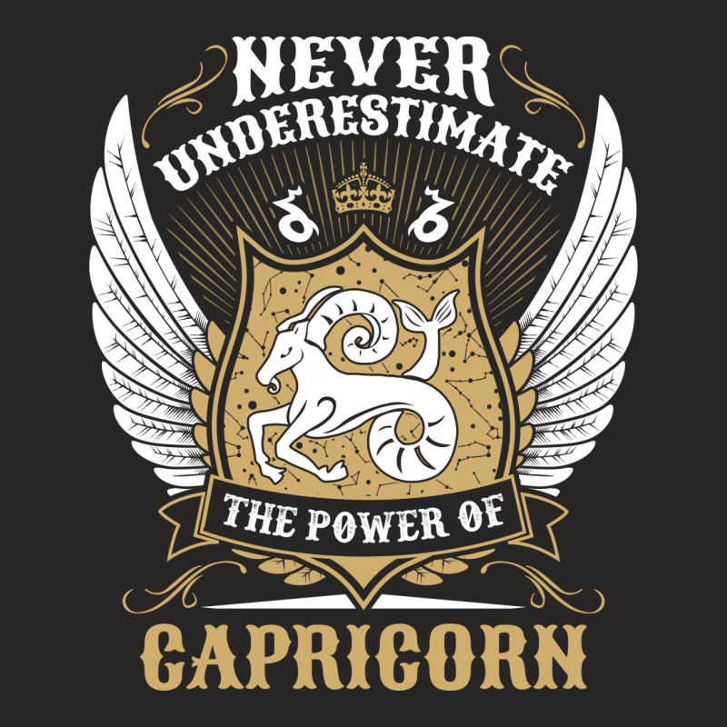 Never Underestimate The Power Of Capricorn Ladies Fitted T-shirt | Artistshot