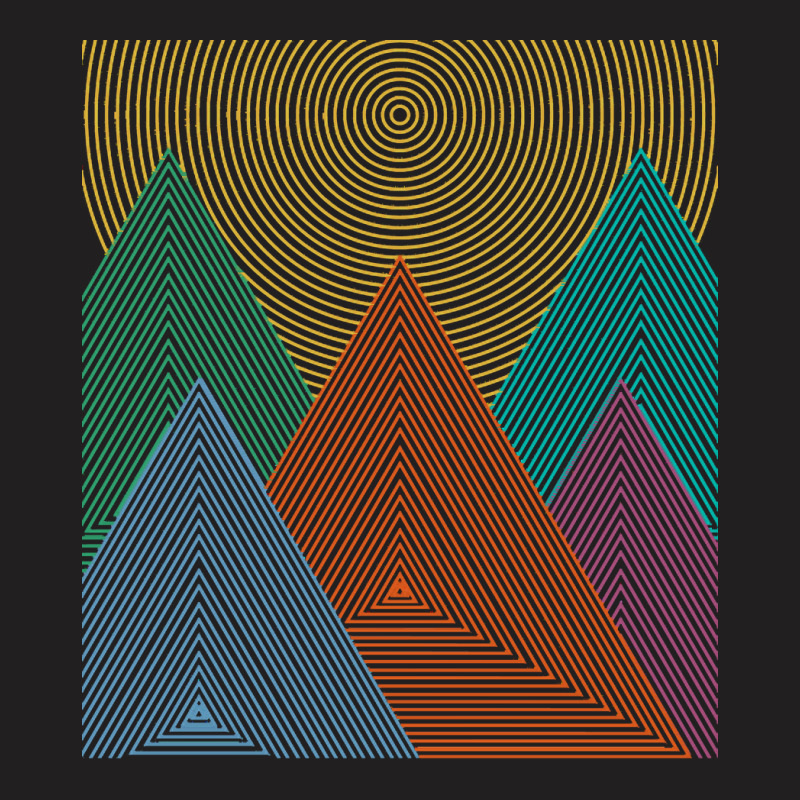 Geometric T  Shirt Geometry Mountain T  Shirt T-shirt | Artistshot