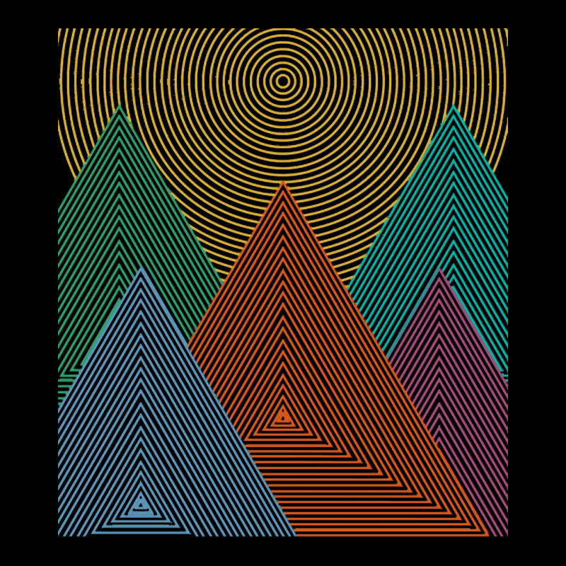 Geometric T  Shirt Geometry Mountain T  Shirt Pocket T-shirt | Artistshot