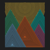 Geometric T  Shirt Geometry Mountain T  Shirt Classic T-shirt | Artistshot